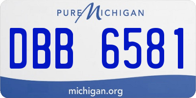 MI license plate DBB6581
