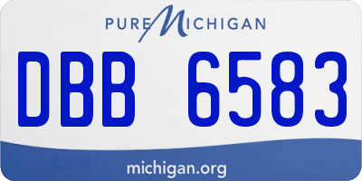 MI license plate DBB6583