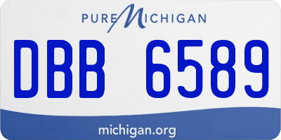 MI license plate DBB6589