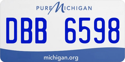 MI license plate DBB6598