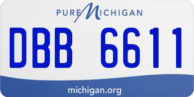 MI license plate DBB6611