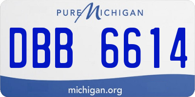 MI license plate DBB6614