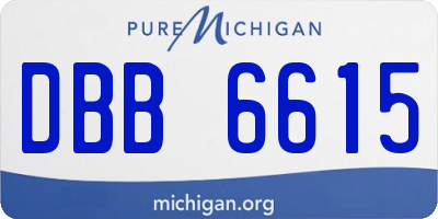 MI license plate DBB6615