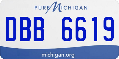 MI license plate DBB6619