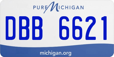 MI license plate DBB6621