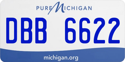 MI license plate DBB6622