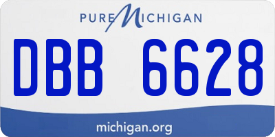 MI license plate DBB6628