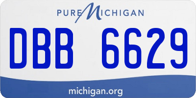 MI license plate DBB6629