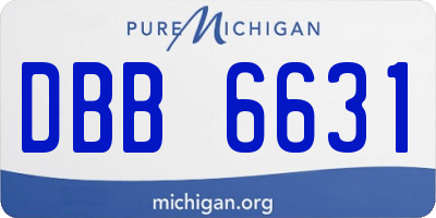 MI license plate DBB6631