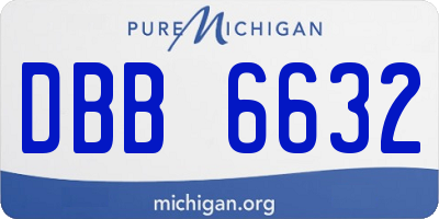 MI license plate DBB6632