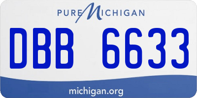 MI license plate DBB6633