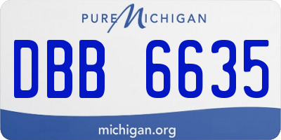 MI license plate DBB6635
