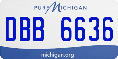 MI license plate DBB6636