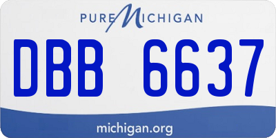 MI license plate DBB6637