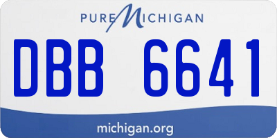 MI license plate DBB6641