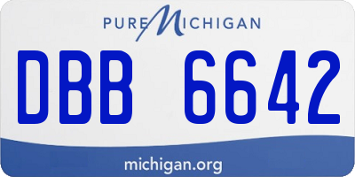 MI license plate DBB6642