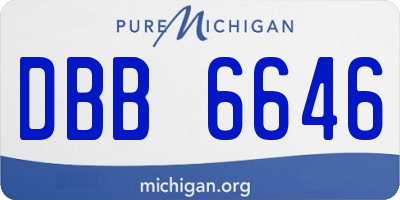 MI license plate DBB6646