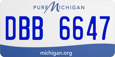 MI license plate DBB6647
