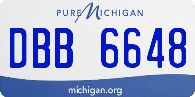 MI license plate DBB6648