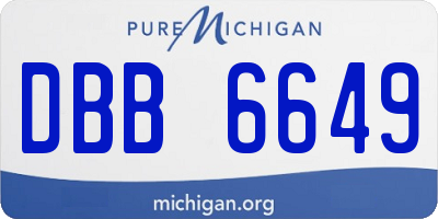 MI license plate DBB6649