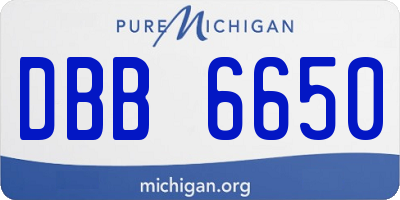 MI license plate DBB6650