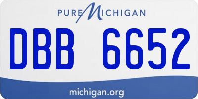MI license plate DBB6652