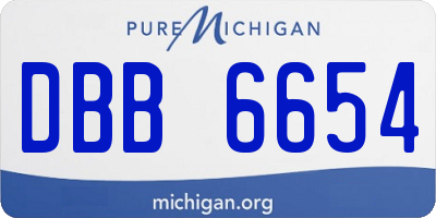 MI license plate DBB6654