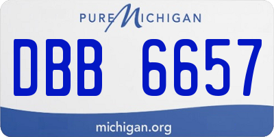 MI license plate DBB6657