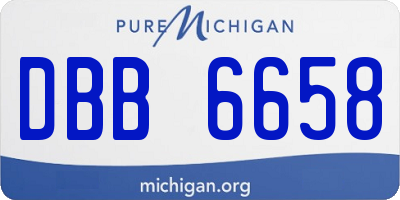 MI license plate DBB6658