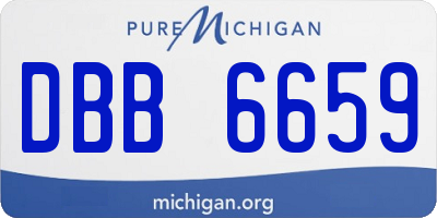 MI license plate DBB6659
