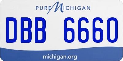MI license plate DBB6660