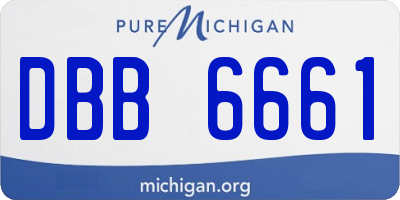 MI license plate DBB6661