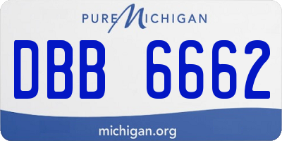 MI license plate DBB6662