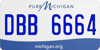 MI license plate DBB6664