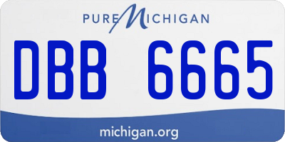 MI license plate DBB6665