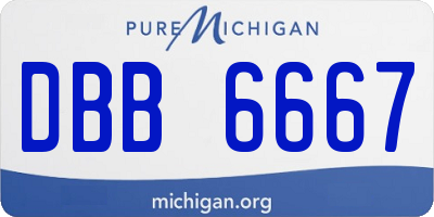 MI license plate DBB6667