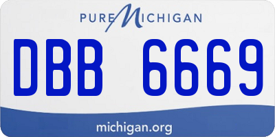 MI license plate DBB6669