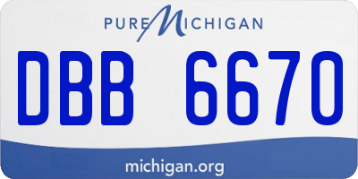 MI license plate DBB6670