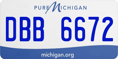 MI license plate DBB6672