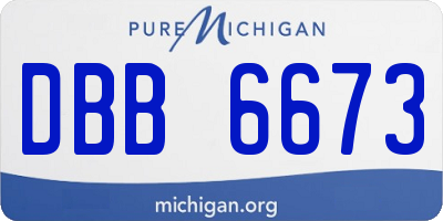 MI license plate DBB6673