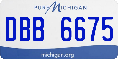 MI license plate DBB6675
