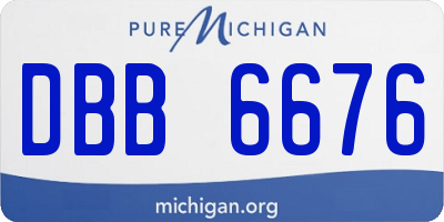 MI license plate DBB6676