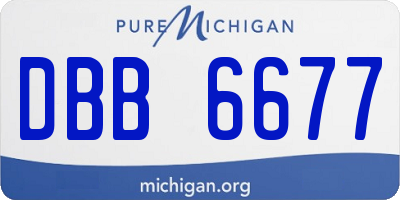 MI license plate DBB6677