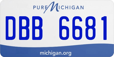 MI license plate DBB6681