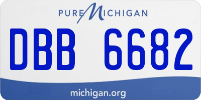 MI license plate DBB6682