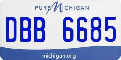 MI license plate DBB6685