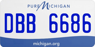 MI license plate DBB6686