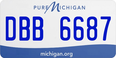 MI license plate DBB6687
