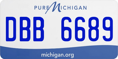 MI license plate DBB6689