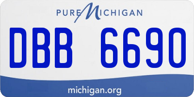 MI license plate DBB6690